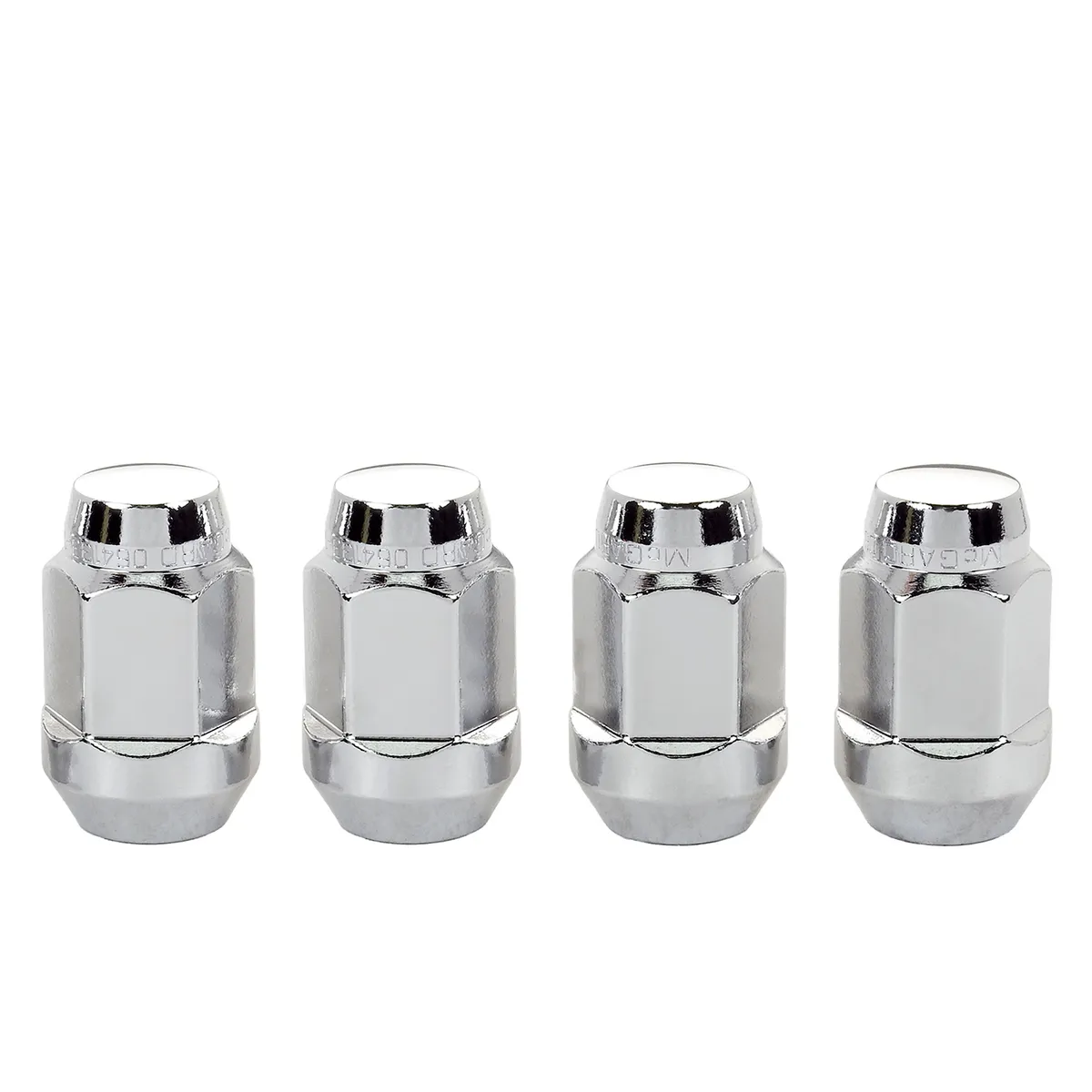 Hex Lug Nut M14x1.5 Cone Seat Bulge 22mm Hex 1.635 in Oal Chrome (4 Pk) product image