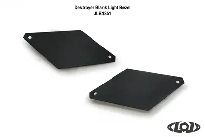 LoD Offroad LOD Destroyer Rear Light Bezel Options, No lights Black Powder Coated - JL