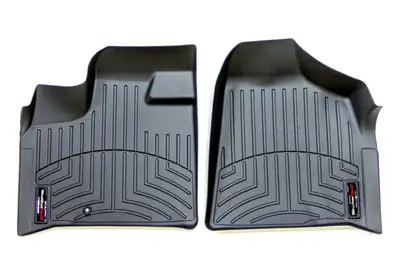 Weathertech 2008 + Chrysler Town and Country Black Front FloorLiner / 2008 + Dodge Grand Caravan Black Front FloorLiner