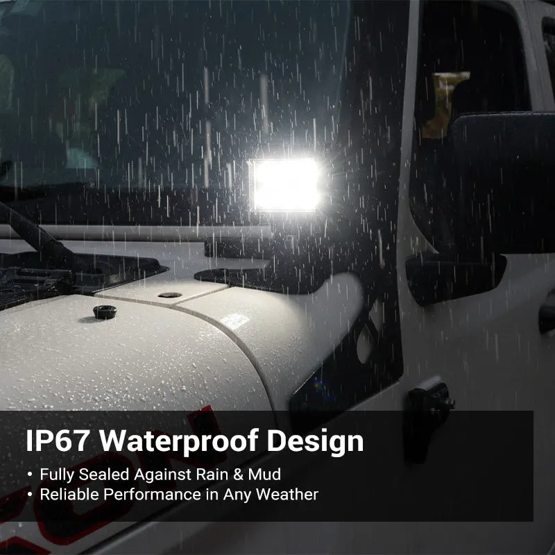 "52"" Jeep Light Bar & Pods & Brackets for 2018-Later Wrangler JL JLU & Gladiator | Prevail Series" product image