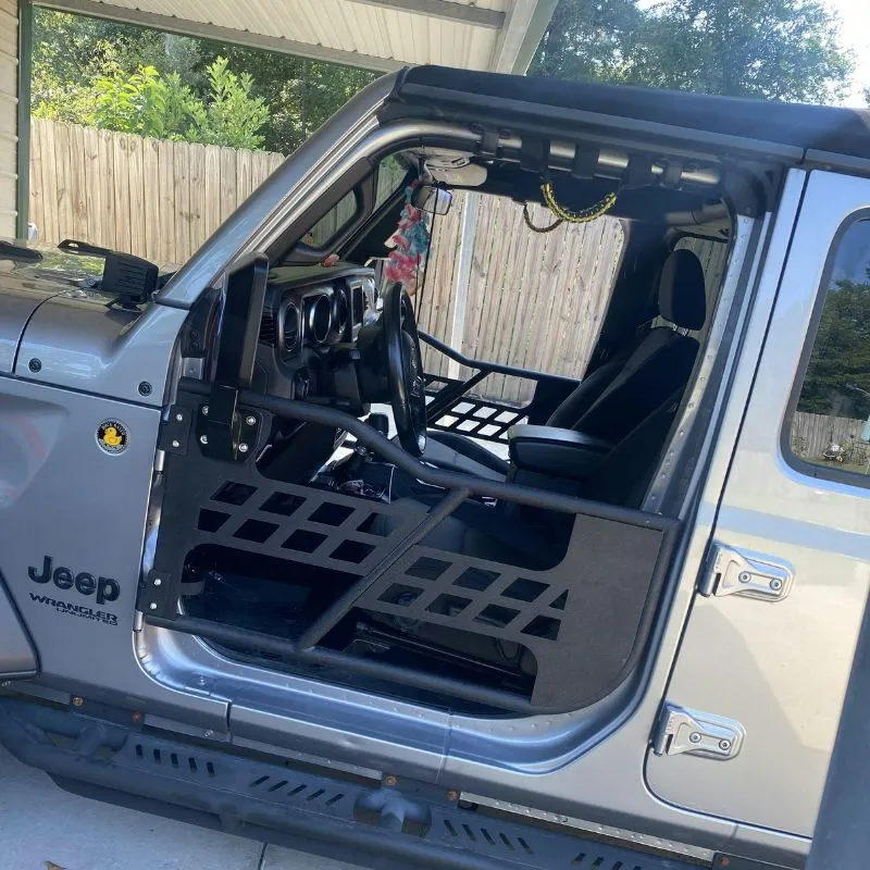 Jeep Half Tube Doors with Side View Mirror for 2018-2025 Wrangler JL Gladiator JT product image