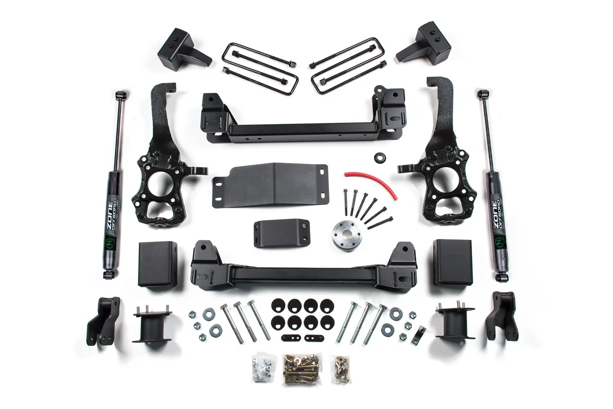2015-2019 Ford F150 4wd 4 Suspension Lift System - Front Strut Spacer Rear Block - Fox 2.0 Adventure Series Shocks product image