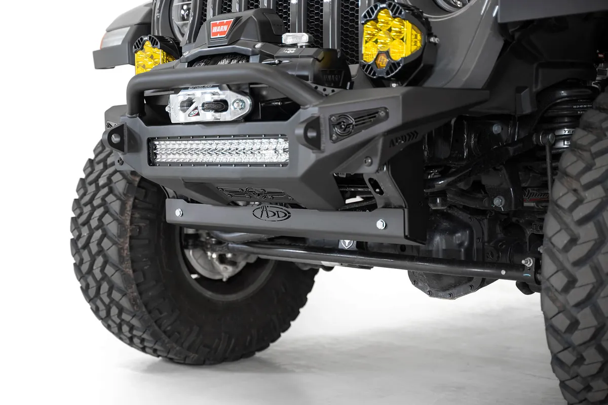 Addictive Desert Designs Aluminum Sway Bar Skid Plate - Hammer Black - JT/JL product image