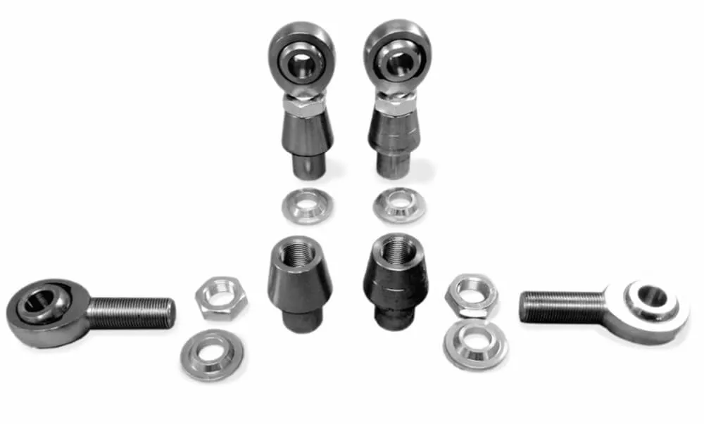 Steinjager Heims, Nuts, Bungs, Spacers 3/4-16 RH and LH Chrome Moly Housing, Nylon Race Fits 1.500 x 0.250 Tubing 4 Rod Ends