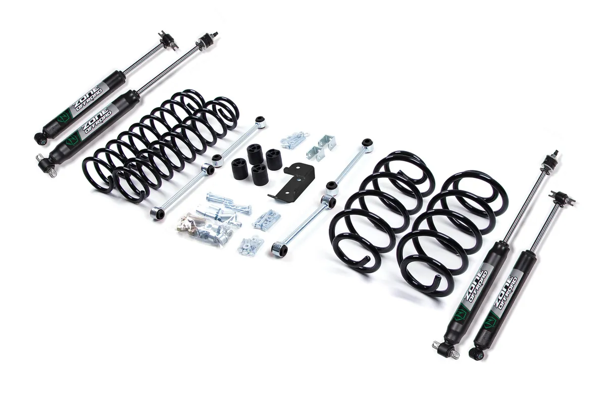 97-02 Jeep Wrangler TJ 3 Inch Coil Spring Lift Kit With Nitro Shocks Zone Offroad product image