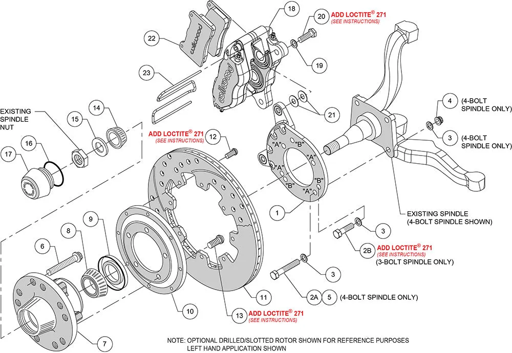 1963 - 1970 Ford, Mercury Dynapro Dust-Boot Big Brake Front Brake Kit (Hub) - 140-13344 product image