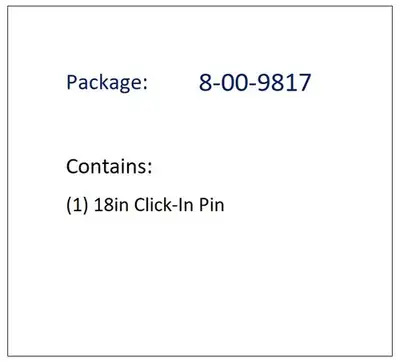 EXPOSED RACK 18in Click-In Pin
