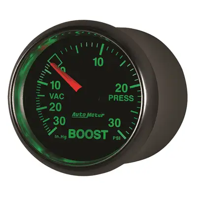 AutoMeter Gauge, Vac/Boost, 2 1/16", 30inHg-30psi, Mechanical, GS