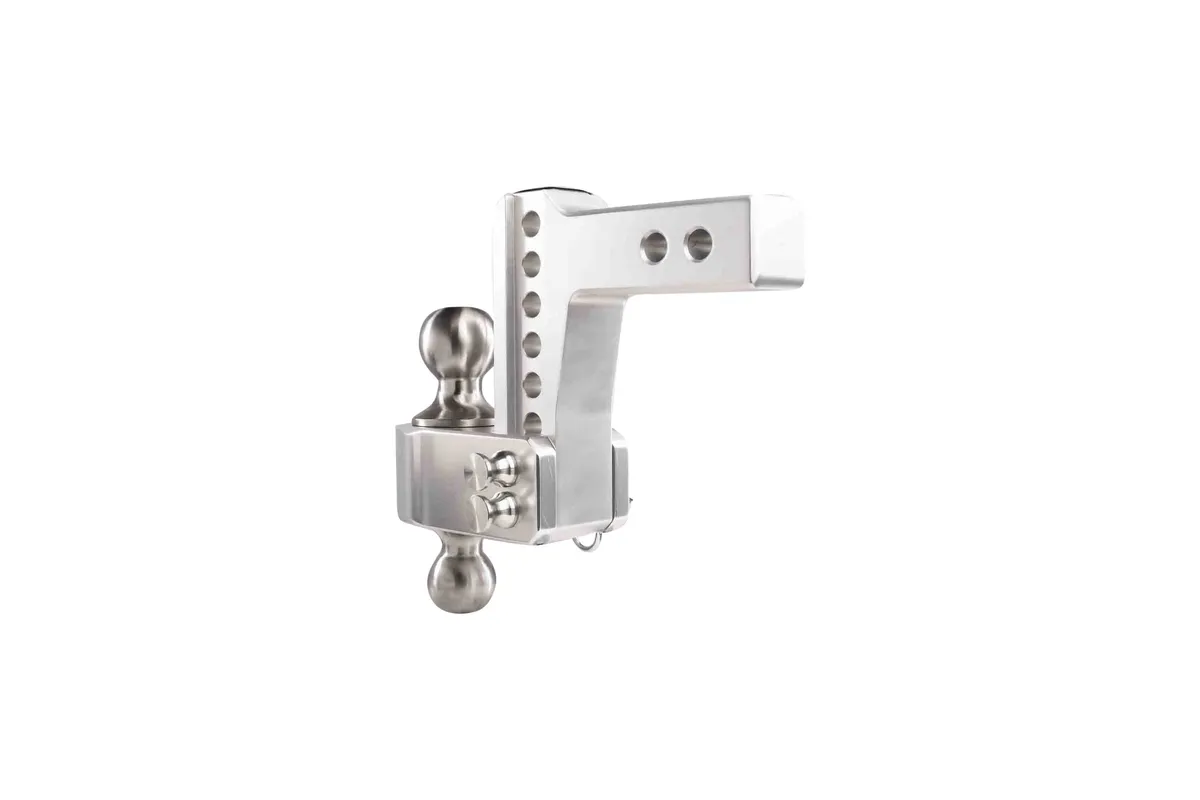 2.0" Aluminum Medium Duty 4" Drop/Rise Hitch w/ Stainless Steel Dual Ball product image