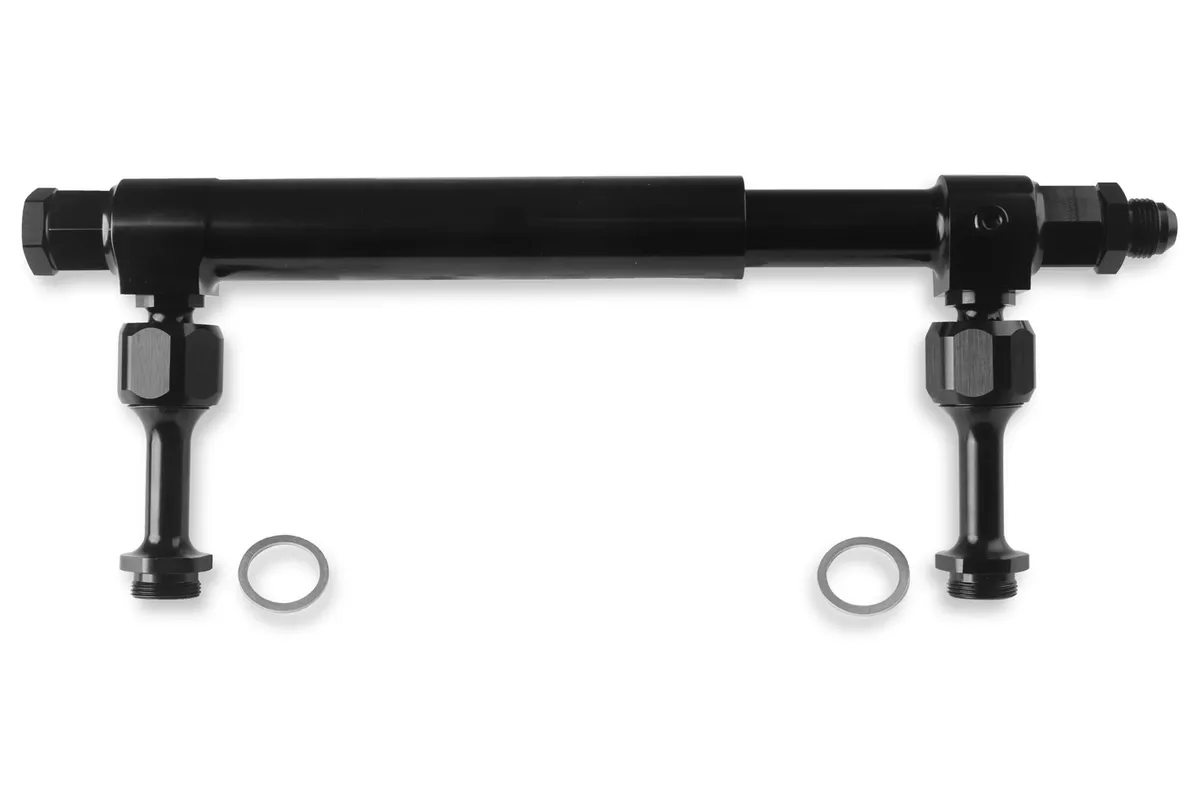 Earl's Performance #8an Adj. Fuel Log - Billet Aluminum Black
