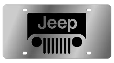 Eurosport Daytona Jeep Grill Stainless Steel License Plate