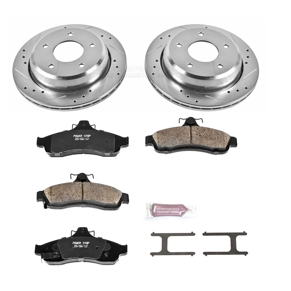 Z23 Evolution Sport Upgrade Kit: Drilled/Slotted Rotors; Carbon-Fiber Ceramic Pads W/Hardware product image