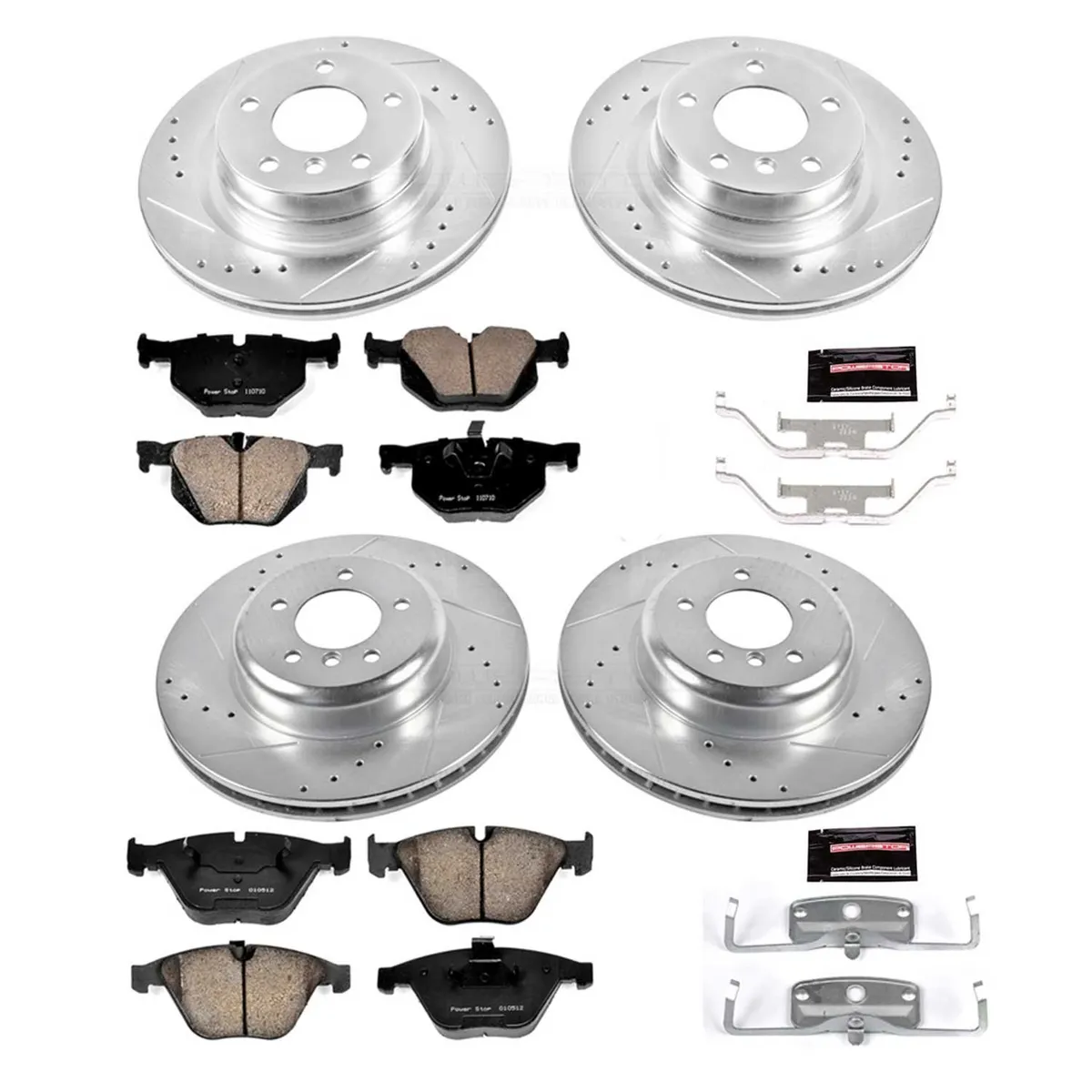 Z23 Evolution Sport Upgrade Kit: Drilled/Slotted Rotors; Carbon-Fiber Ceramic Pads W/Hardware; Pad Sensors product image