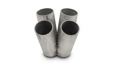 Vibrant Performance 4 Into 1 Turbo Manifold Merge Collector; 1.875 in. Pipe OD; 4.75 in. Collector Height; 3.063x2.5 in. Collector Outlet Dimensions; For All T4; 4 Up Style;
