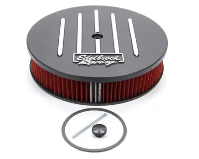Edelbrock Edelbrock 41663 Racing Series Black 14 Round Air Cleaner - 3 Pro-Flo Element (Deep Flange)