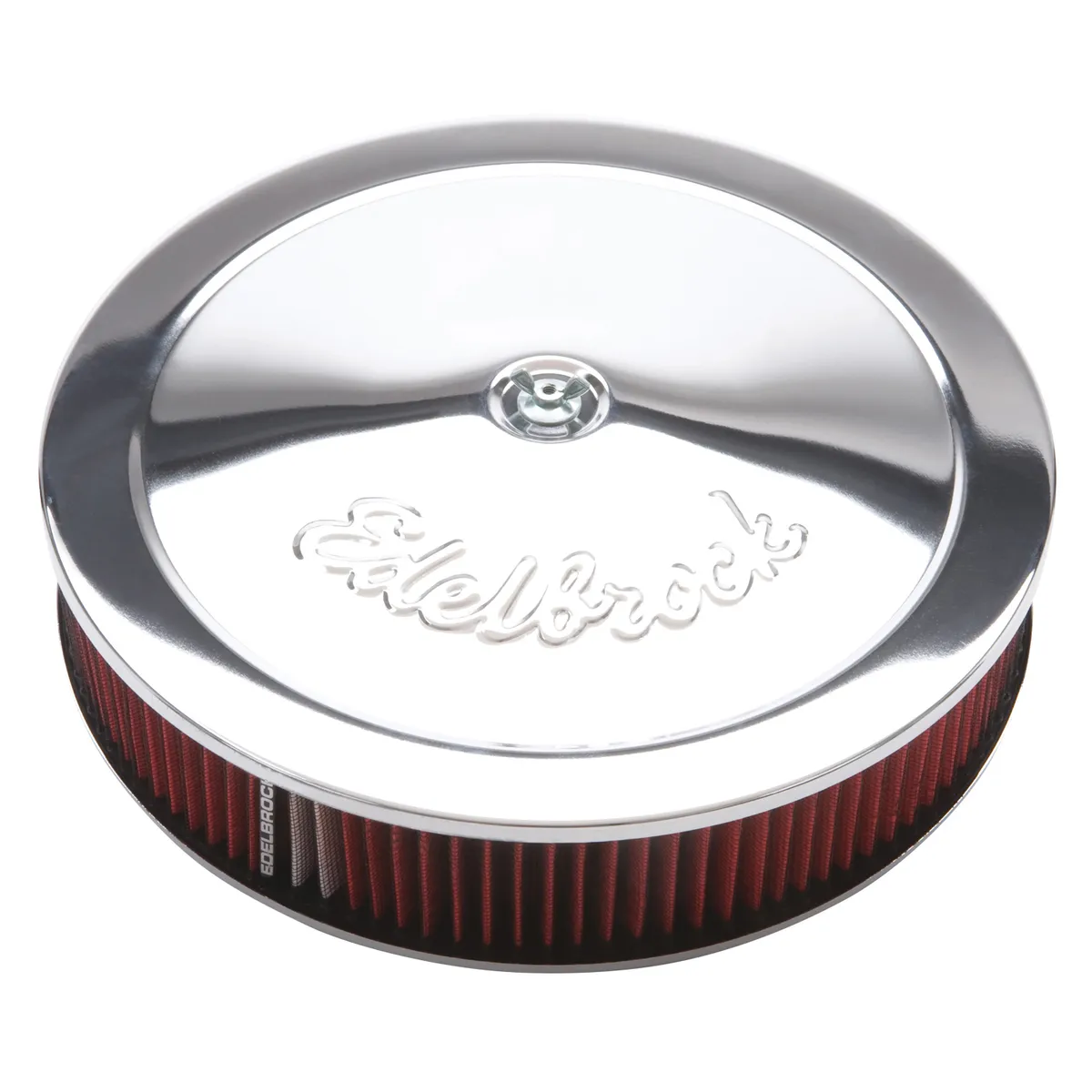 Air Cleaner, Pro-Flo Series, Round, 14 In. Diameter, Cloth Element, 3/8" Dropped Base, Chrome product image