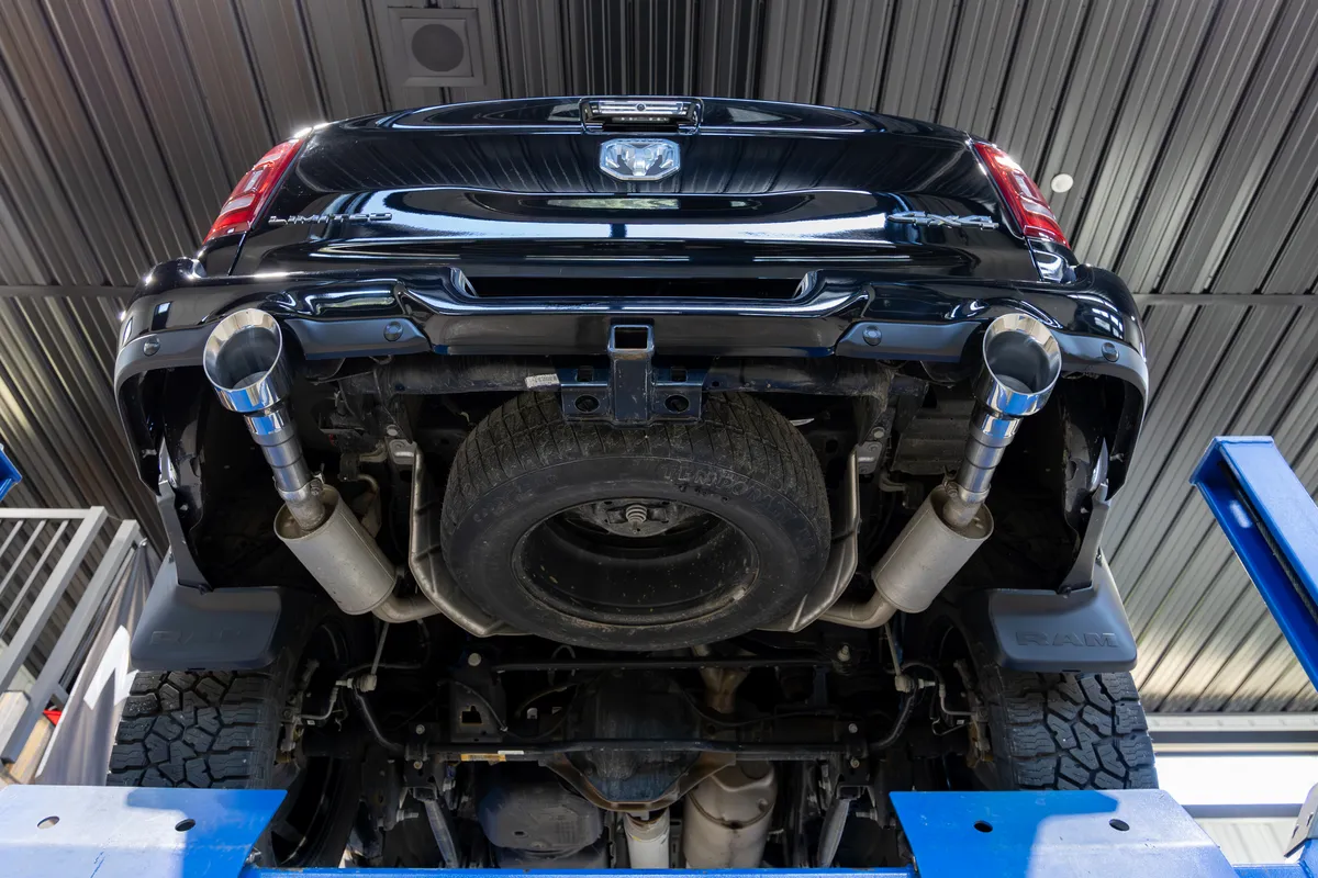 Armor Pro Exhaust Tip; 3 in. Inlet Diameter; 5 in. Outlet Diameter; Dual Wall; Angle Cut; T304 Stainless Steel; Sold In Pairs; product image