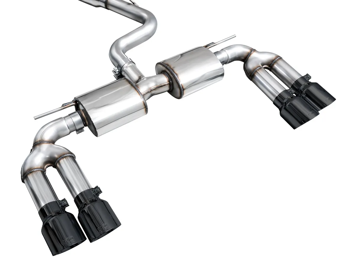 AWE Track Edition Exhaust for Audi 8Y S3 - Chrome Silver Tips product image