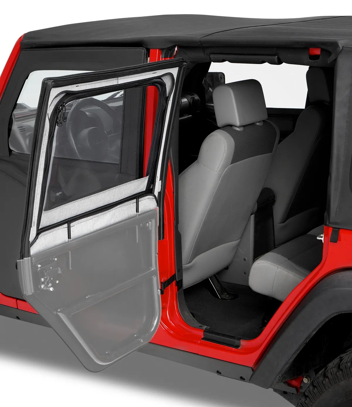 Black Diamond Element Doors Highrock 4x4 Element Doors Upper Fabric Half-Door Set Jeep 97-06 Wrangler; Fits Element Doors 51791 Or 51809 product image