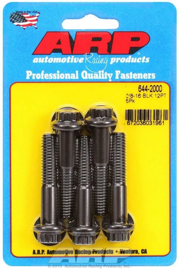 ARP Auto Racing 3/816 x 2.000 12pt 7/16 Wrenching Black Oxide Bolts