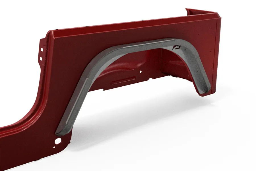 Motobilt Crusher Rear Fender 2in Flares, Bare - TJ/LJ product image
