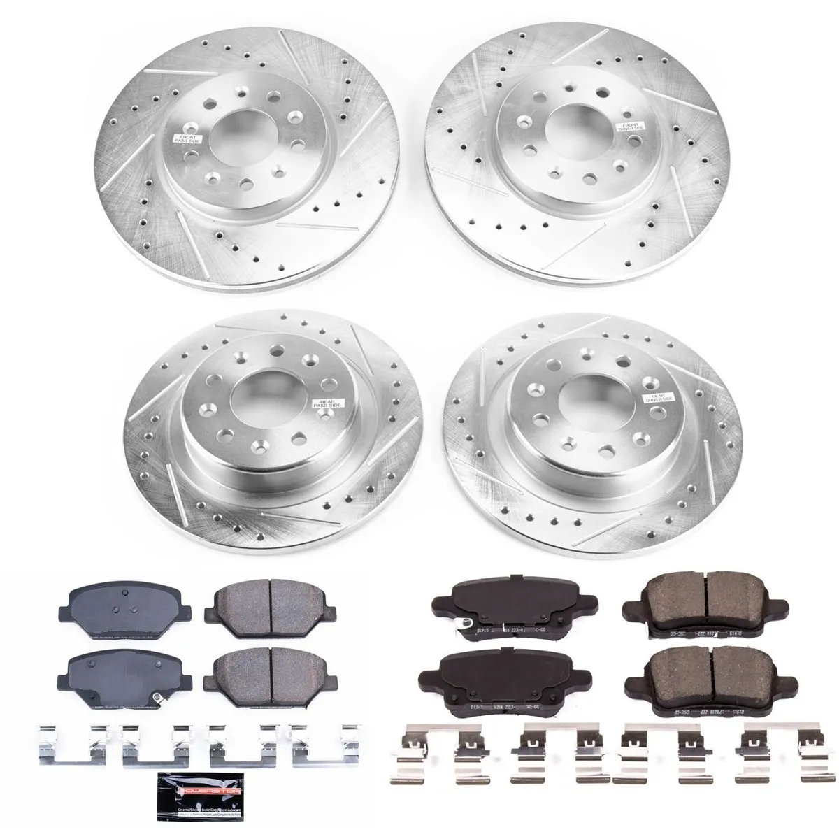 Z23 Evolution Sport Upgrade Kit: Drilled/Slotted Rotors; Carbon-Fiber Ceramic Pads W/Hardware product image