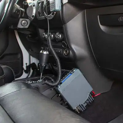 Rugged Radios Mobile Radio Mount For Jeep JK And Jku [4 Door Only] Passenger Side Interior