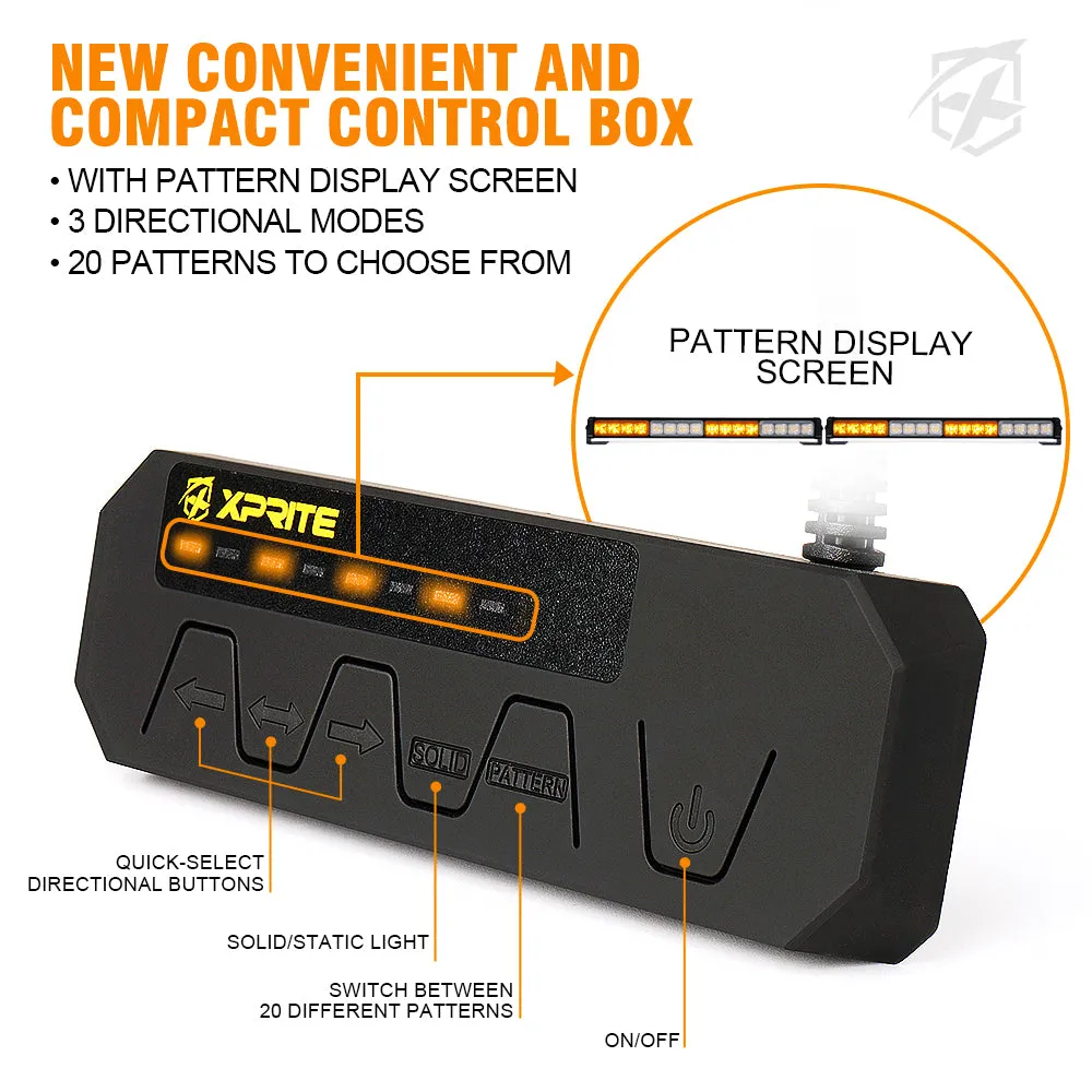 17" Dual LED Directional Traffic Advisor Light Bars | Contract G2 Series product image