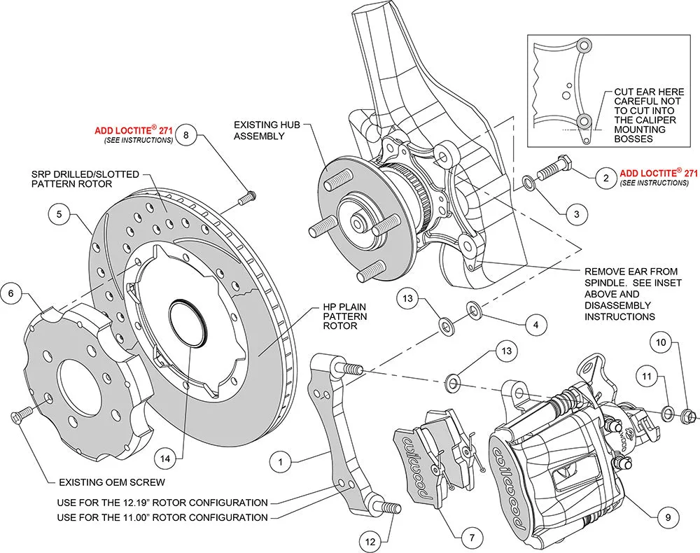 1990 - 2001 Acura, Honda Combination Parking Brake Caliper Rear Brake Kit - 140-10206 product image
