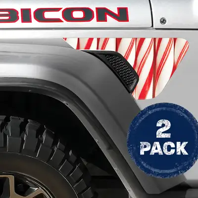 Under The Sun Inserts Candy Stripe 2pc Vinyl Fender Decal