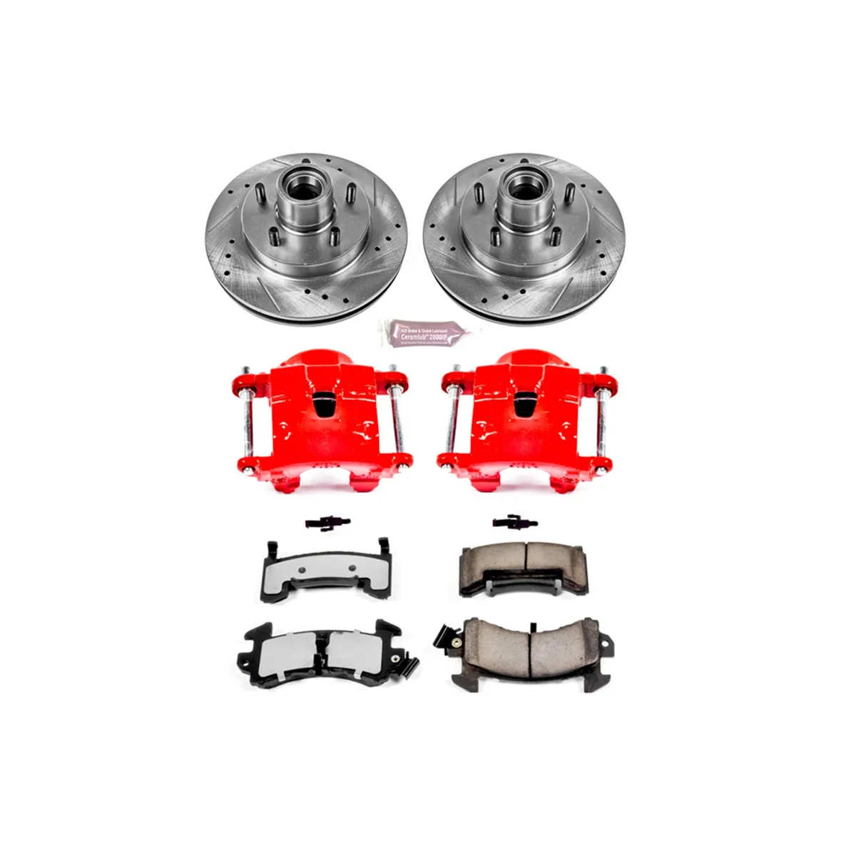 Z36 Truck/Tow Upgrade Kit: Drilled/Slotted Rotors; Carbon-Fiber Ceramic Pads; Powder Coated Calipers product image
