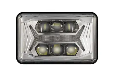 JW Speaker Corporation jw Speaker 8800 Evo-X 12-24v Dot/Ece LED Rht 5-In-1 Non-Heated Headlight w/ Chrome Bezel