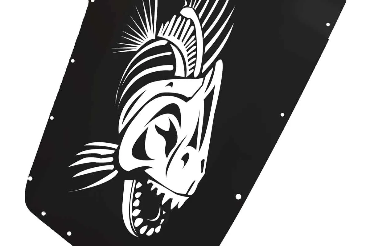 199702 Wrangler Fishbone TJ Hood Louver (9702) Black Black Powder Coat product image