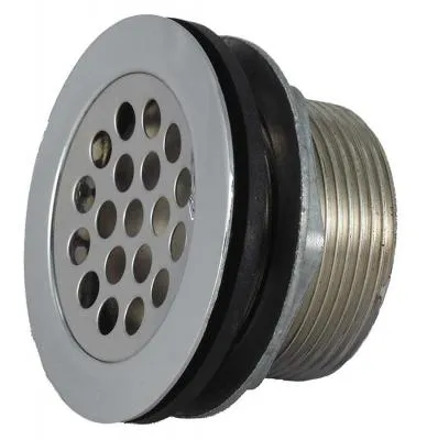 JR Products Shower Strainer W/Grid Locknut And Rubber Washer