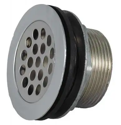 JR Products Shower Strainer W/Grid Locknut And Rubber Washer