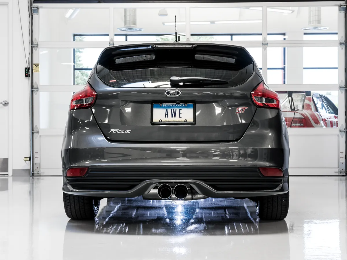 AWE Track Edition Cat-back Exhaust for Ford Focus ST - Diamond BlackTips product image