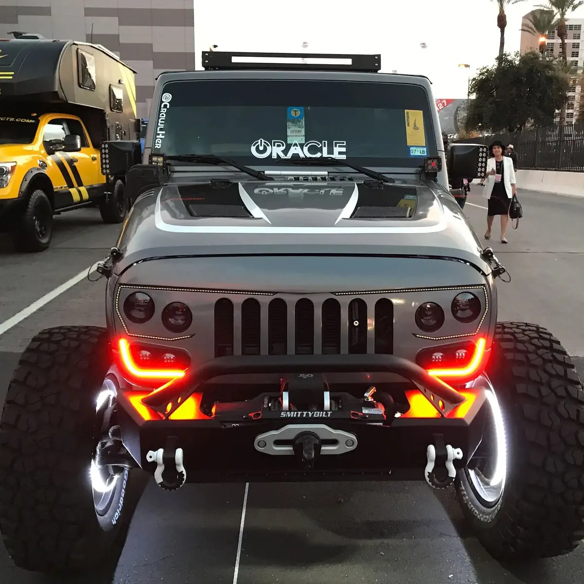 2007-2017 Jeep Wrangler JK Vector Pro Series II Full LED Grill - Integrated Headlights & DRL product image