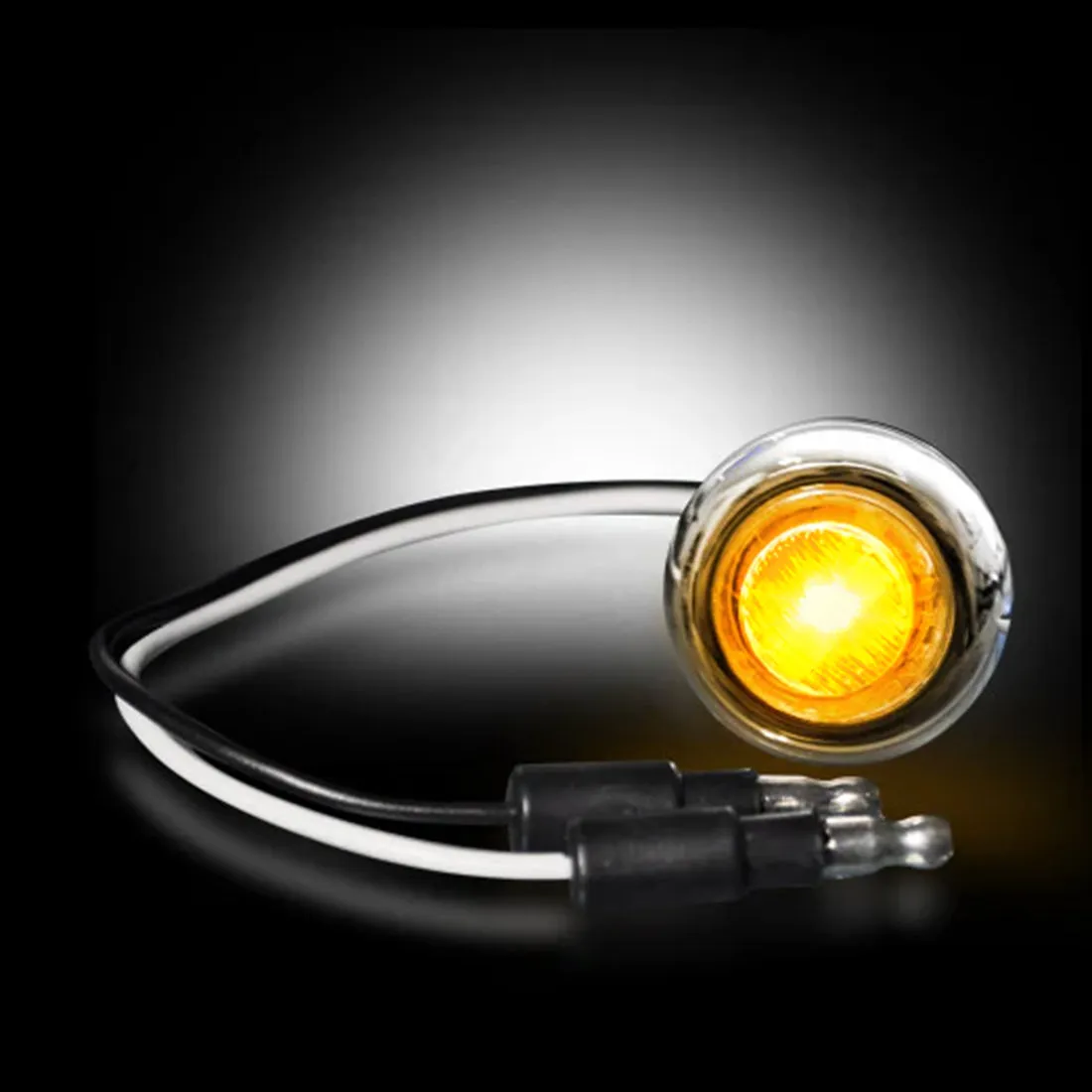 Universal Amber LED Front Lower Air Dam Light Kit with Smoked Lens and Black Bezel - 9pc Sequentially Connected LED Ligh product image