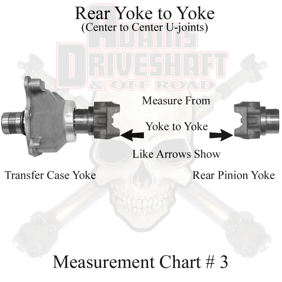 9706 Wrangler Rear 1310 cv Greaseable Driveshaft (Must Have a SYE Kit Installed) product image