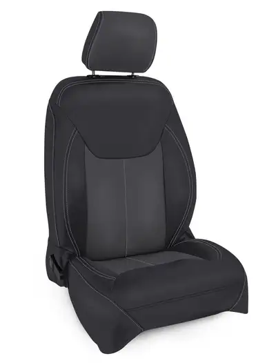 PRP Front Seat Covers for 13-18 Jeep Wrangler JK 2 Door or 4 Door Pair Black and Gray PRP Seats