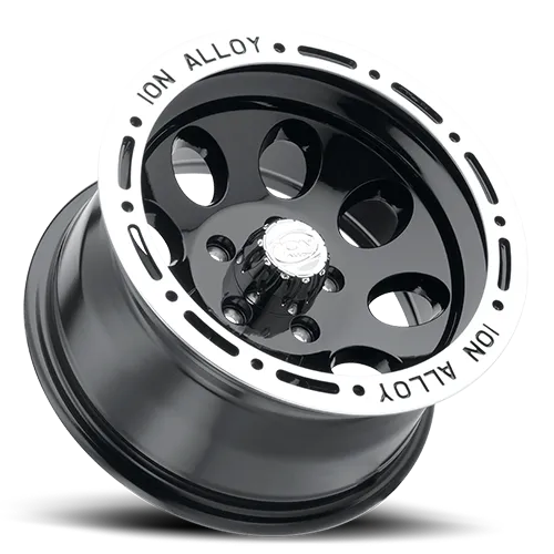Cast Aluminum Wheels 174 15x10 Machined Lip Black 5 On 139.7 Bolt Pattern -38 Offset ION Wheels product image
