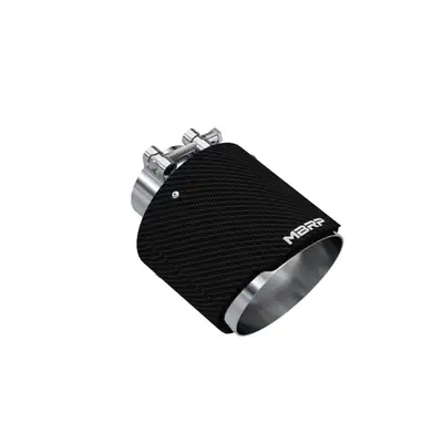 MBRP Exhaust Exhaust Tip 2.5 Inch ID 5 Inch OD Out 6.5 Inch Length Angle Cut Dual Wall Carbon Fiber and Stainless Steel MBRP