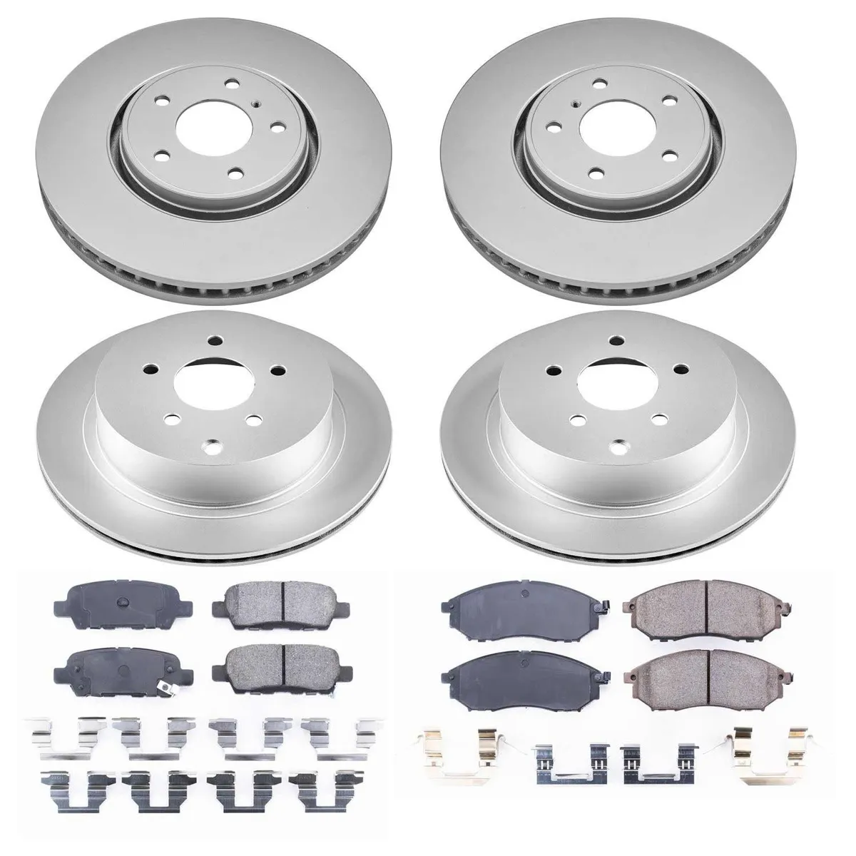 Z17 Geomet Coated Rotor Kit: Genuine Geomet Fully Coated Rotors; Ceramic Pads W/Hardware product image