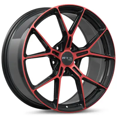 RTX Wheels Rs01 20x9 5x114.3 Et35 Cb73.1 Gloss Black Machined Red