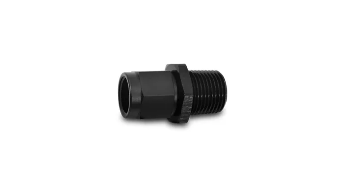 Straight Swivel Hose End Fitting; -4AN Female To 0.125 in. NPT Male; 6061 Aluminum; Black Anodized; product image