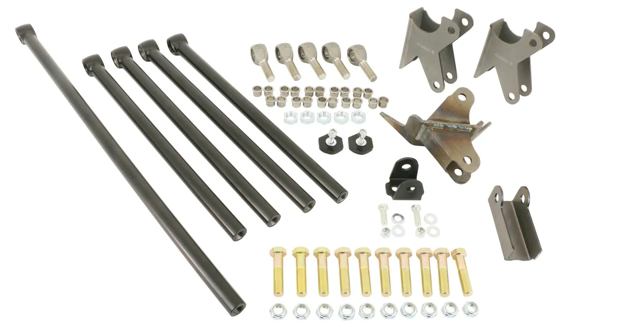 Parallel Four Link Universal Weld-In W/ Black Powder Coated Bars Parallel Bars Panhard Bar Brackets Hardware And Installation Instructions Ridetech product image