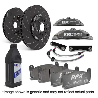 EBC Brakes EBC Big Brake Kit; Front; Swept Grooved; 330mm Disc; 28/26mm Disc Thickness; Fits BMW 1 Series Supercup 2006;