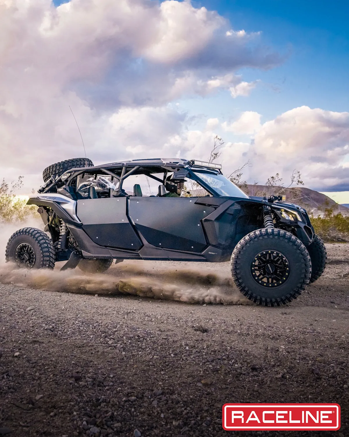 Aluminum Wheels 15x7 Ryno Beadlock UTV A91G Matte Dark Gunmetal Grey 10 Offset 4 on 137 Bolt Pattern 113.9 Bore Raceline product image