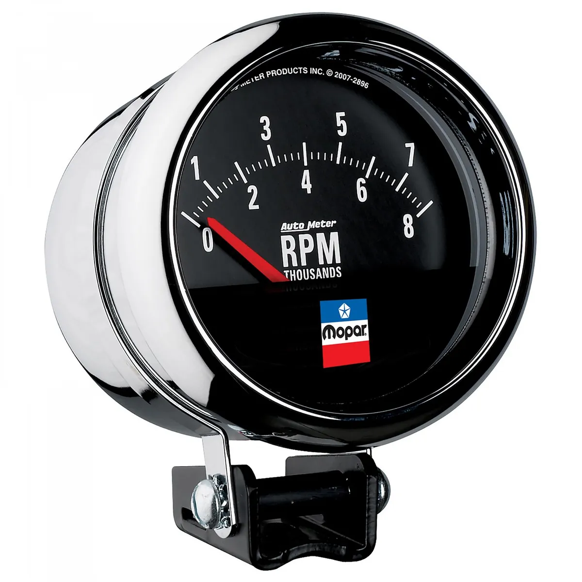 Gauge Tachometer 3-34in 8000 RPM Pedestal Short Sweep Mopar Classic product image