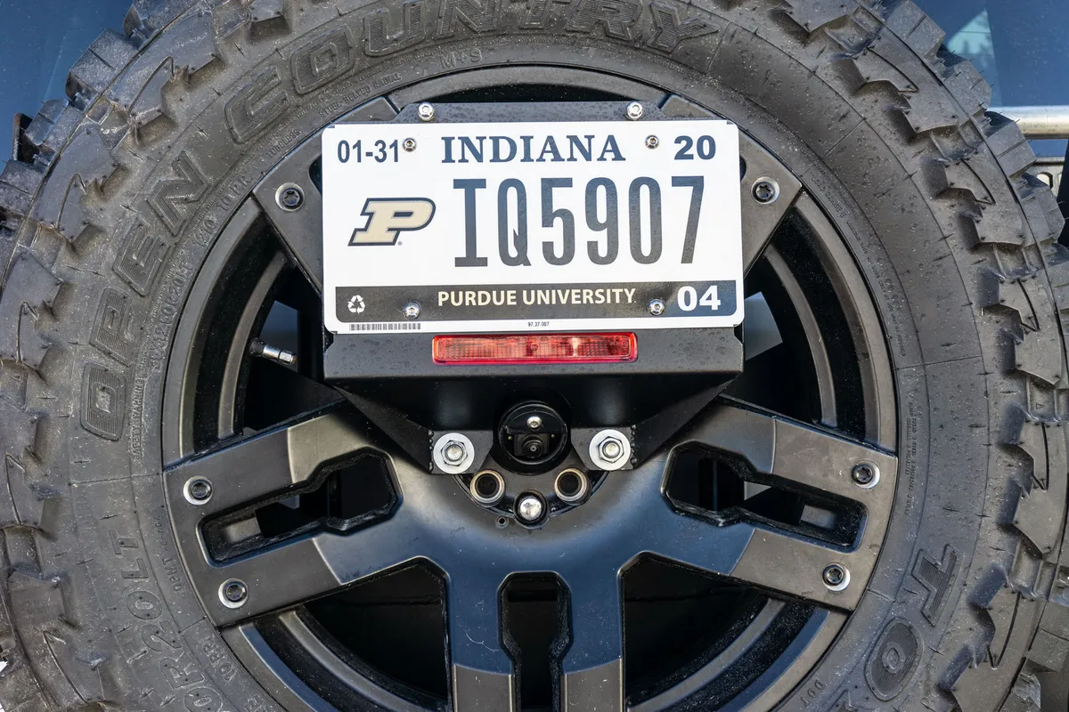 JL Destroyer Spare Tire License Plate Relocation Kit (Black Powder Coated) product image